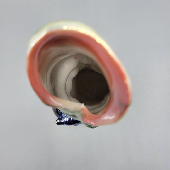 Vintage Iridescent Ceramic Vase Shell Shape Ocean Inspired Design 7.5" Tall - Picture 9 of 11